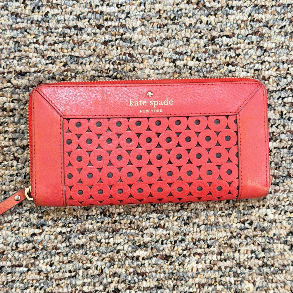 Kate Spade Mercer island Sloan Red leather Wallet